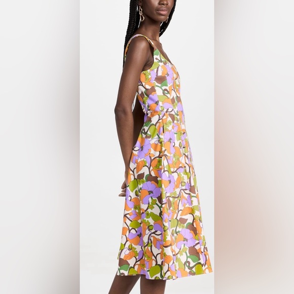 La Double J Sophia Floral Print Square Neck  Dress Size S - Picture 3 of 17